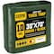 Core Tarps Heavy Duty Tarp, 70 ft L x 0.5 mm H x 30 ft W, 10 Mil, Green/Black, Polyethylene CT-603-30X70 - alternate 1